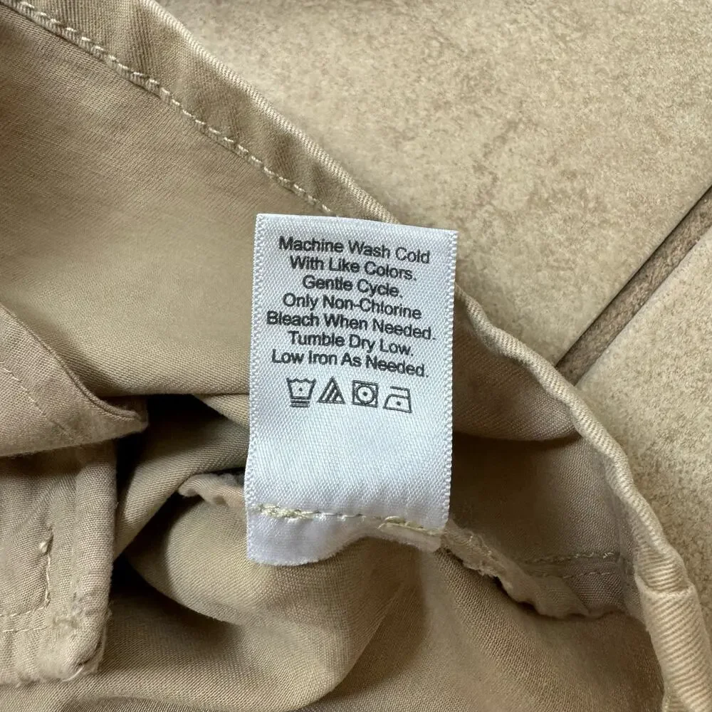 Coldwater Creek Utility Jacket Womens Plus Size 18 Tan Khaki Cotton Cargo Barn